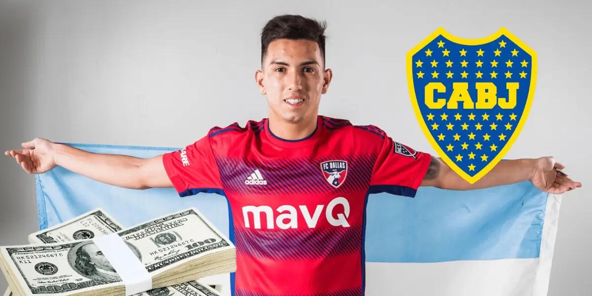 Alan Velasco con la camiseta del FC Dallas.