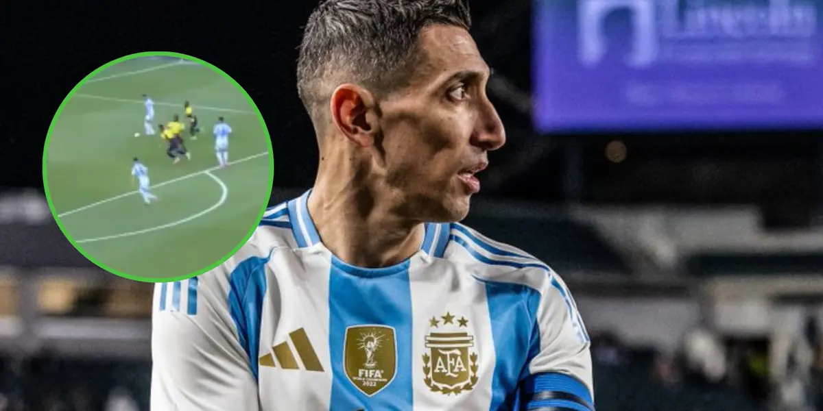 Ángel Di María con la camiseta de la Selección Argentina.