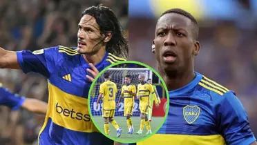 Boca Advíncula y Cavani.