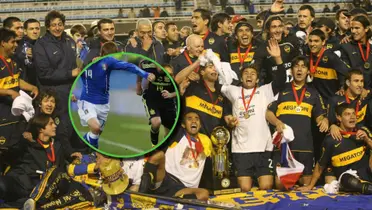 Boca festeja la Recopa Sudamericana 2008.