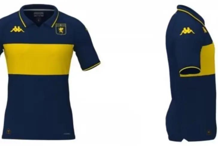 La camiseta de Boca que usará el Genoa. (TN)