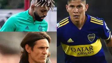 Campuzano, Cavani y Gabigol.