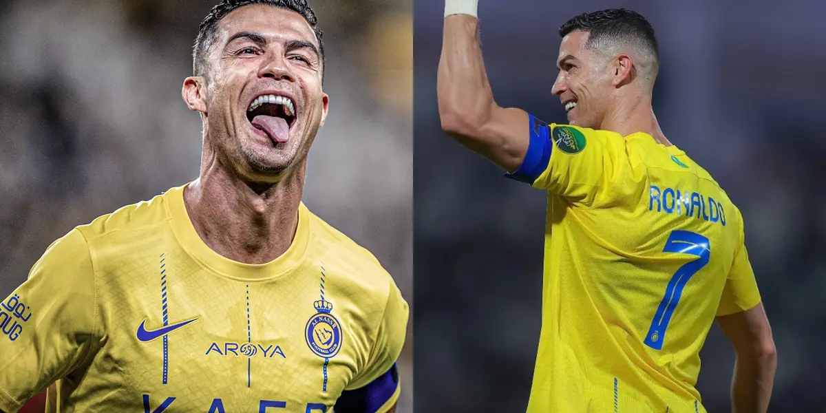 Cristiano Ronaldo festeja un gol con el Al Nassr.