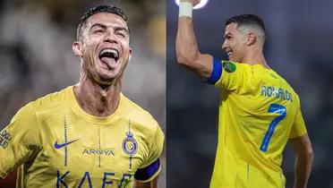 Cristiano Ronaldo festeja un gol con el Al Nassr.