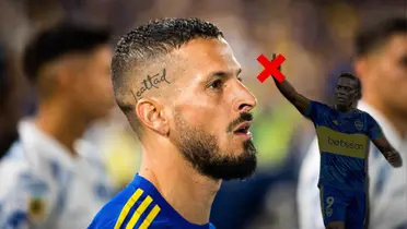 Darío Benedetto con la camiseta de Boca, luciendo el tatuaje que dice 'Lealtad'.