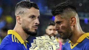 Darío Benedetto y Carlos Zambrano, frente a frente.