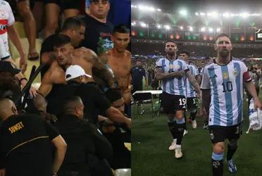 El capitán tomó cartas en el asunto ante el cobarde accionar de la seguridad local en el Maracaná.