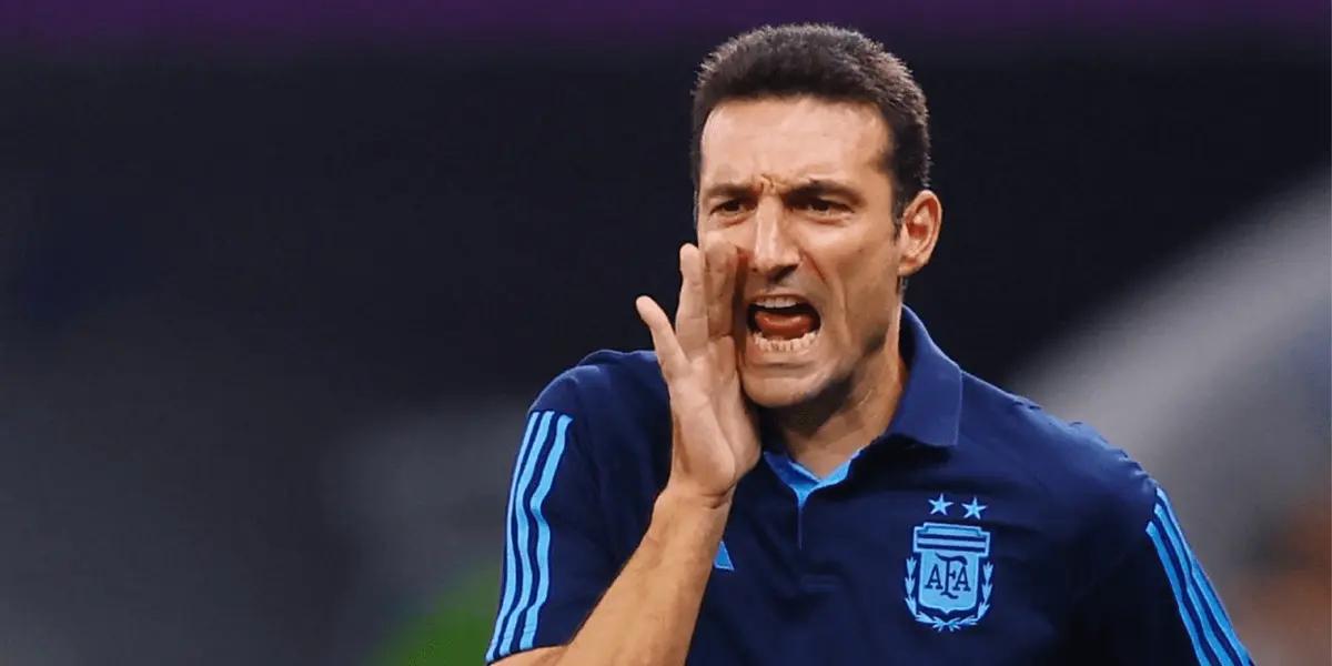 El entrenador del seleccionado albiceleste tuvo un acción un tanto llamativa, en el 2-0 parcial argentino.