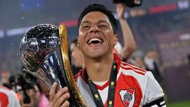 El ex jugador de River estuvo en el Estadio Monumental el miércoles.