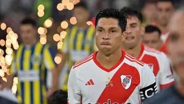 Enzo Pérez a punto de disputar su último partido con River.