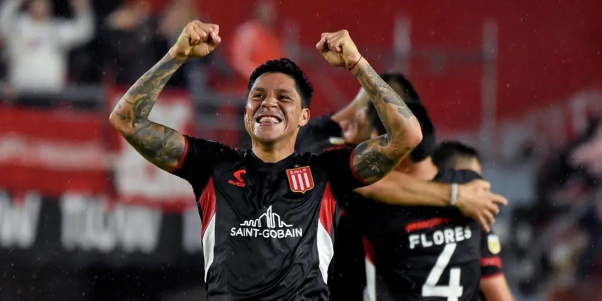 Enzo Pérez feliz en Estudiantes de la Plata