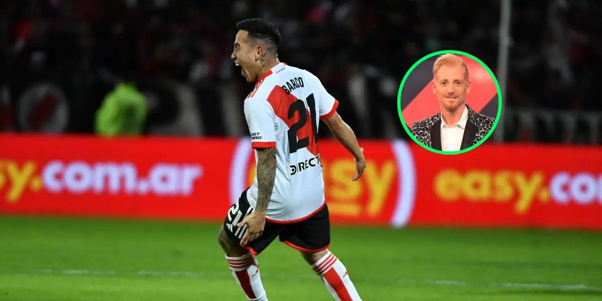 Esequiel Barco festejando en River