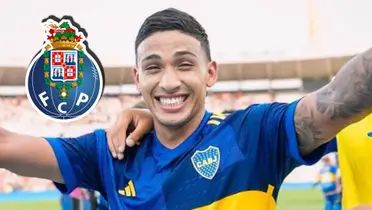 Ezequiel Fernández festejando con la camiseta de Boca.