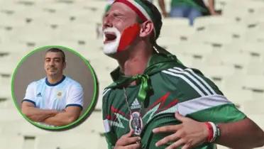 Hincha mexicano llorando.