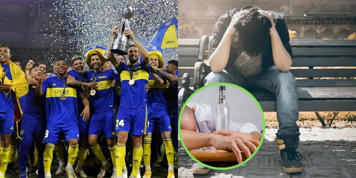 Jugador de Boca deprimido.