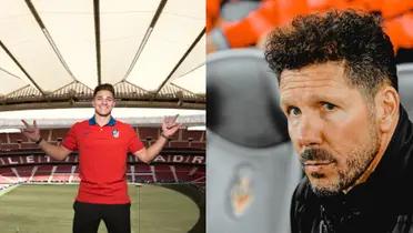 Julián Álvarez y Diego Simeone