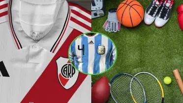 La camiseta de River de la siguiente temporada, y elementos de otros deportes.