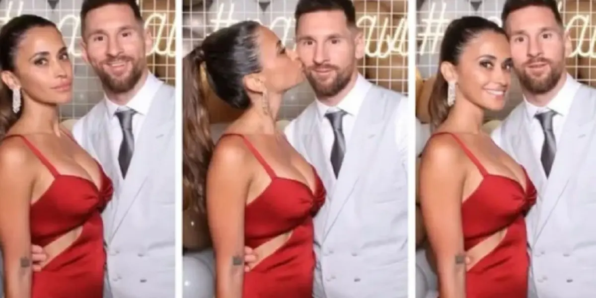 La pareja argentina fue al casamiento del futbolista del Barcelona y se llevó todos los flashes. 