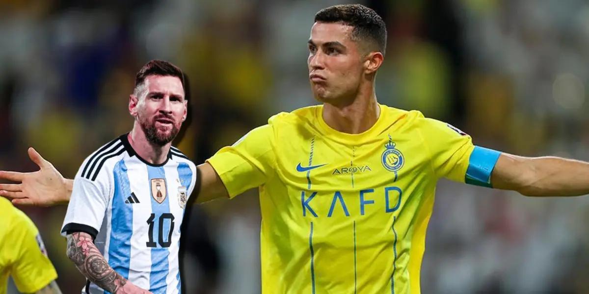 Lionel Messi con Argentina y Cristiano Ronaldo en Al-Nassr.