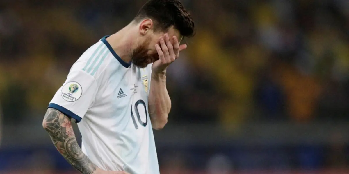 Lionel Messi frustrado en la Selección Argentina