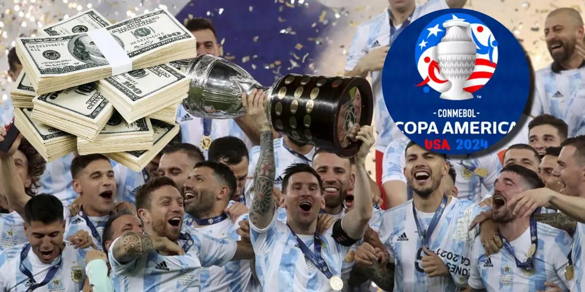 Lionel Messi levanta la Copa América 2021.