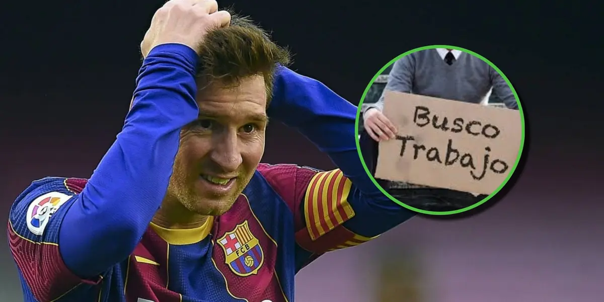 Lionel Messi se toma la cabeza.