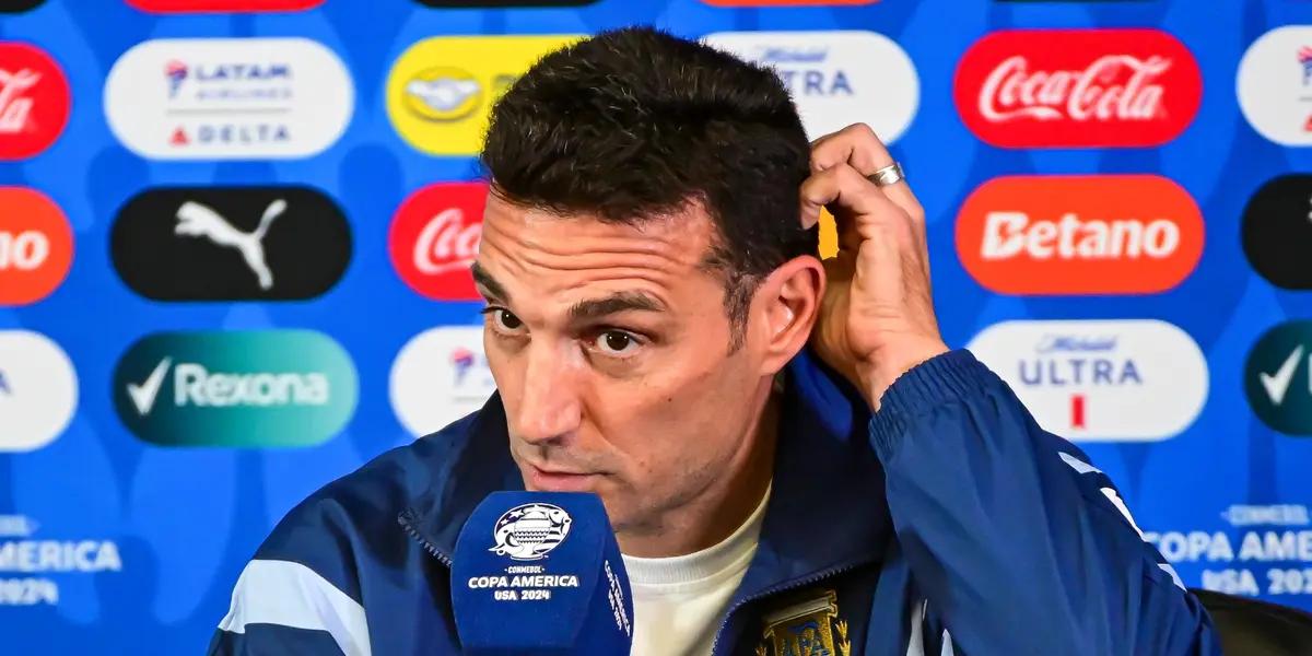 Lionel Scaloni en conferencia de prensa