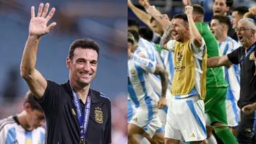 Lionel Scaloni y Lionel Messi