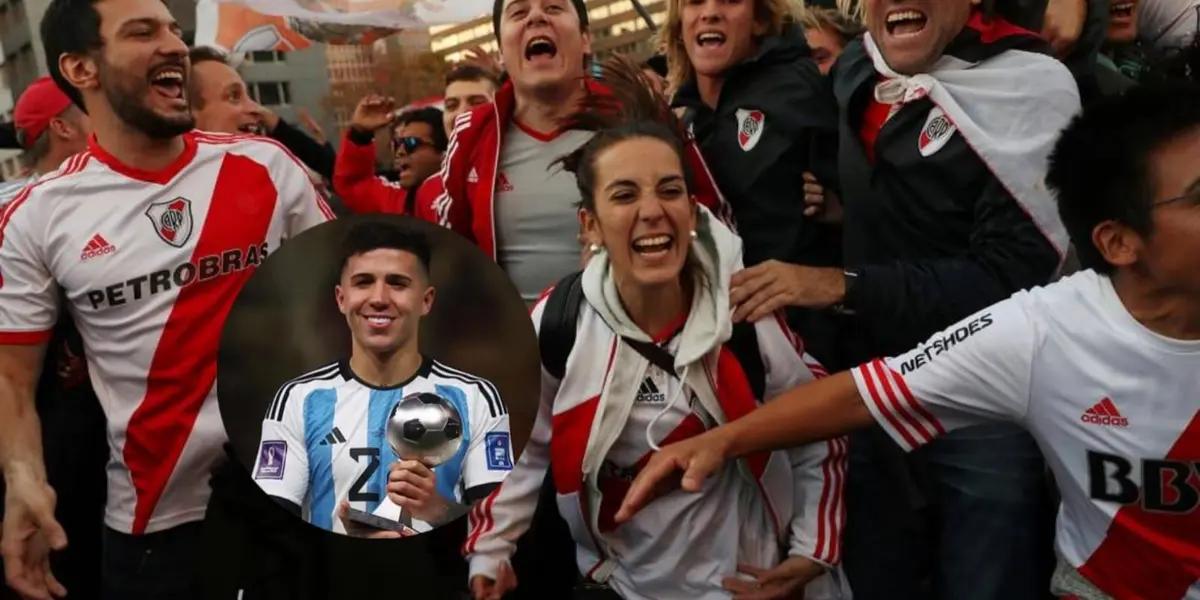 Luego de salir campeón del mundo, el volante del Benfica tomó una decisión que los riverplatenses no dejaron pasar.