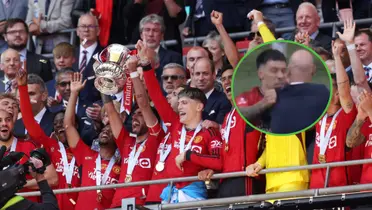 Manchester United levanta el trofeo de la FA Cup (2024).
