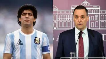 Maradona y Manuel Adorni.