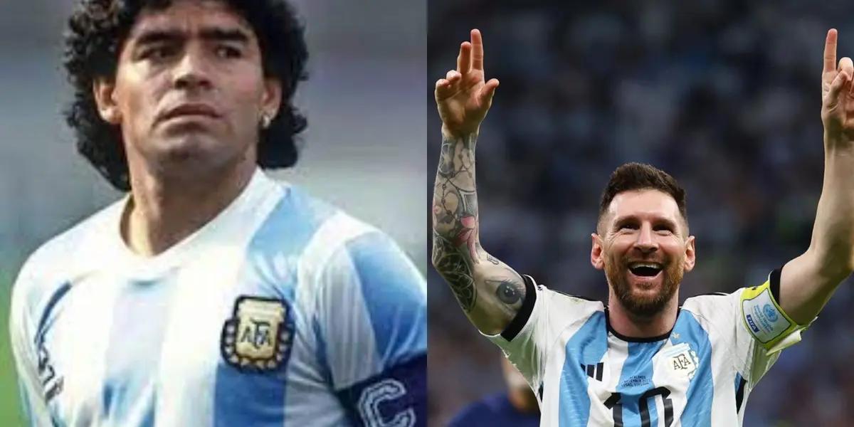 Maradona y Messi.