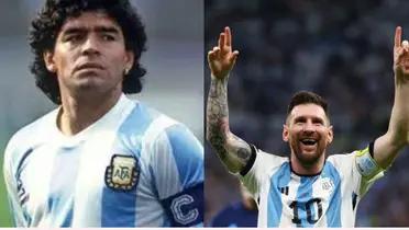 Maradona y Messi.