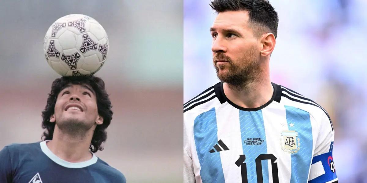 Maradona y Messi.