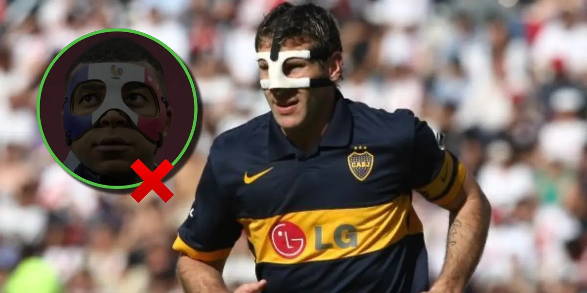 A lo Palermo en Boca, así es la máscara que usa Mbappé en Francia vs Países Bajos