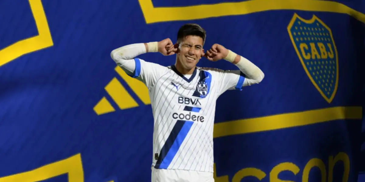 Maximiliano Meza festeja un gol con Monterrey.
