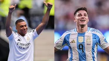 Mbappé en el Real Madrid y Julián Álvarez con Argentina