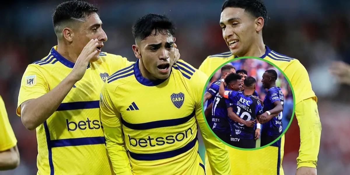 Merentiel, Langoni y Equi Fernández en Boca (2024).