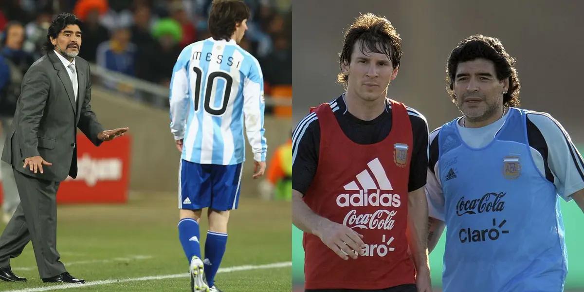 Messi y Maradona.