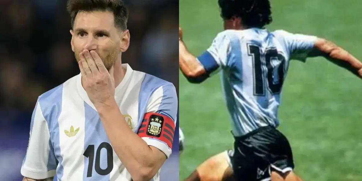 Messi y Maradona.