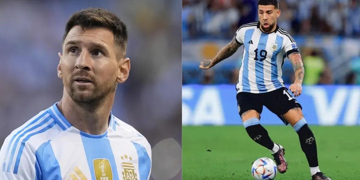 Messi y Otamendi.