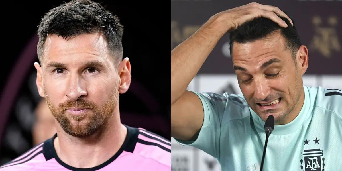 Messi y Scaloni.