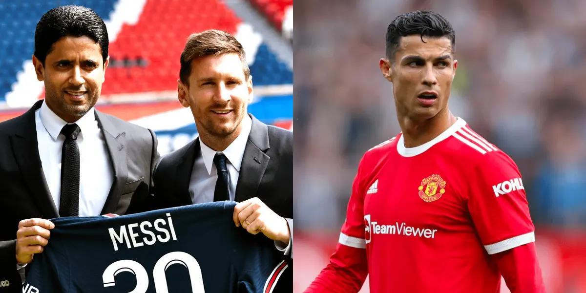 Nasser Al-Khelaïfi habló sobre la posibilidad de fichar al portugués, quien rescindió su contrato con el Manchester United en pleno Mundial