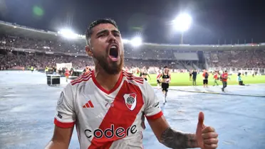 Paulo Díaz grita un gol en River.