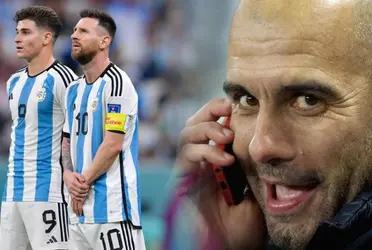 Pep levantó el teléfono para comunicarse con un campeón del mundo luego de la final contra Francia.