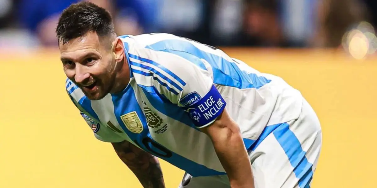 Postal de Lionel Messi en el duelo entre Argentina vs Canadá.