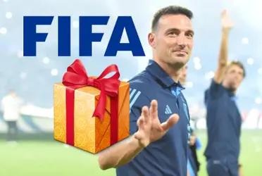 Scaloni hizo una donación a la FIFA