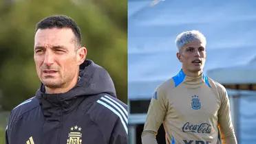 Scaloni y Garnacho