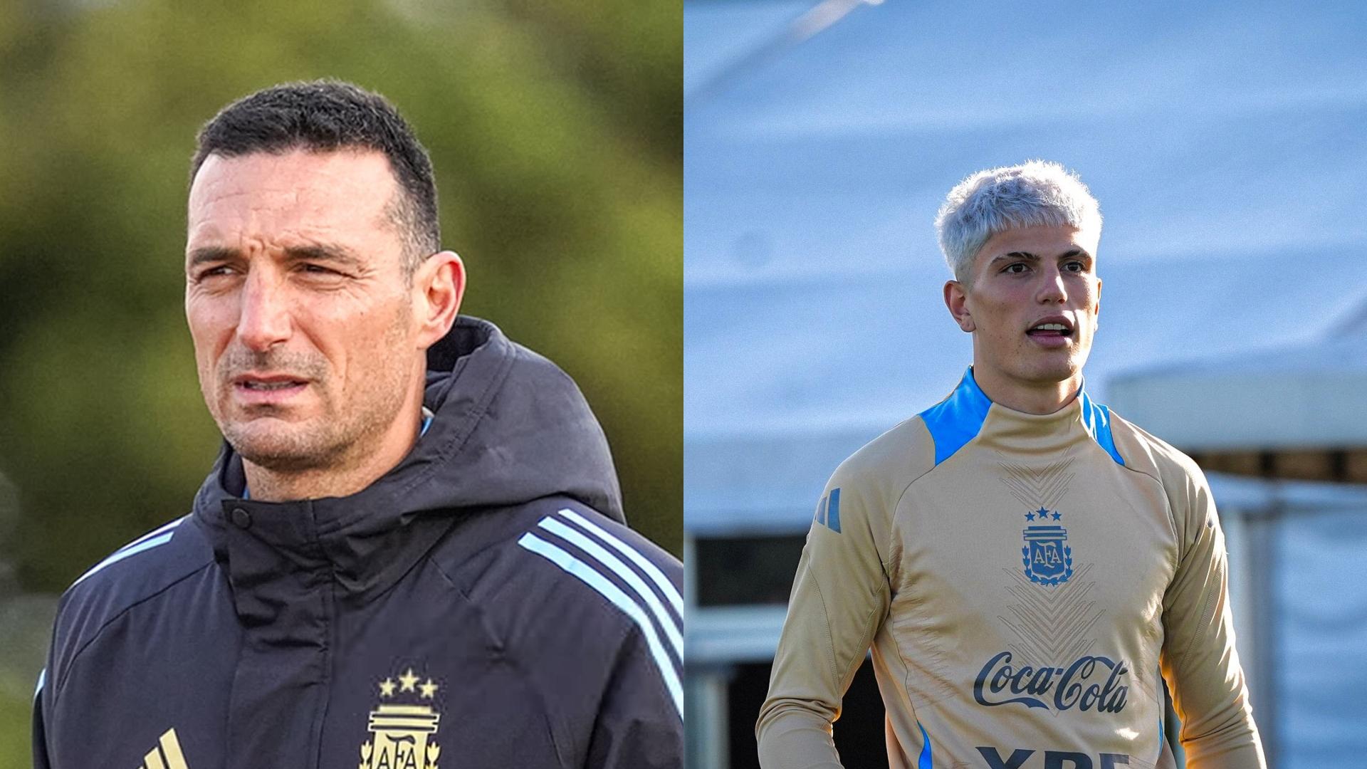 Scaloni y Garnacho