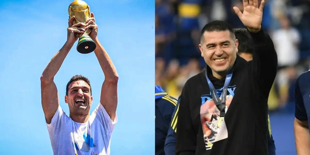 Scaloni y Riquelme